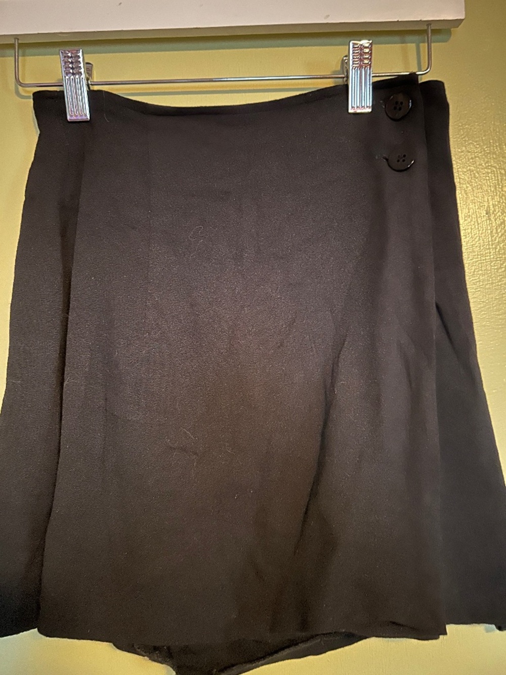 Compagnie Internationale Express office siren black mini wrap skirt